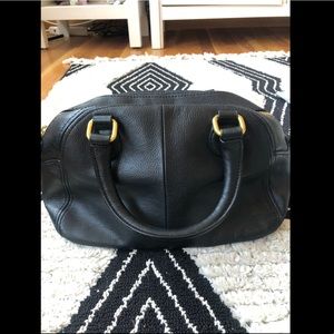 J. Crew black purse with gold detail